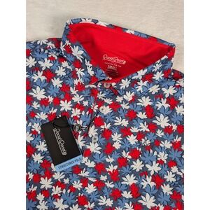 Good Good Golf Freedom Floral Polo Shirt Mens‎ Small Flowers AOP NWT